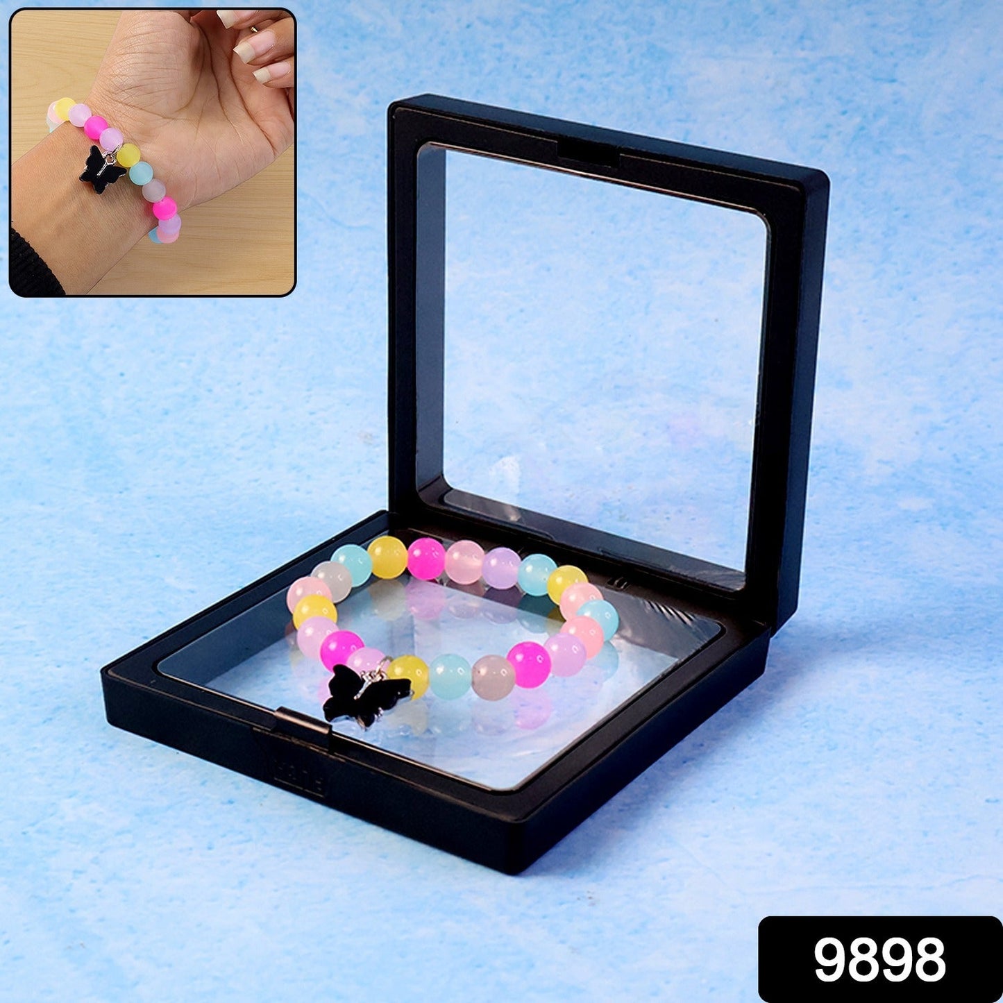 Premium Multicolor Pastel Bead Stretch Bracelet (1 Pc)