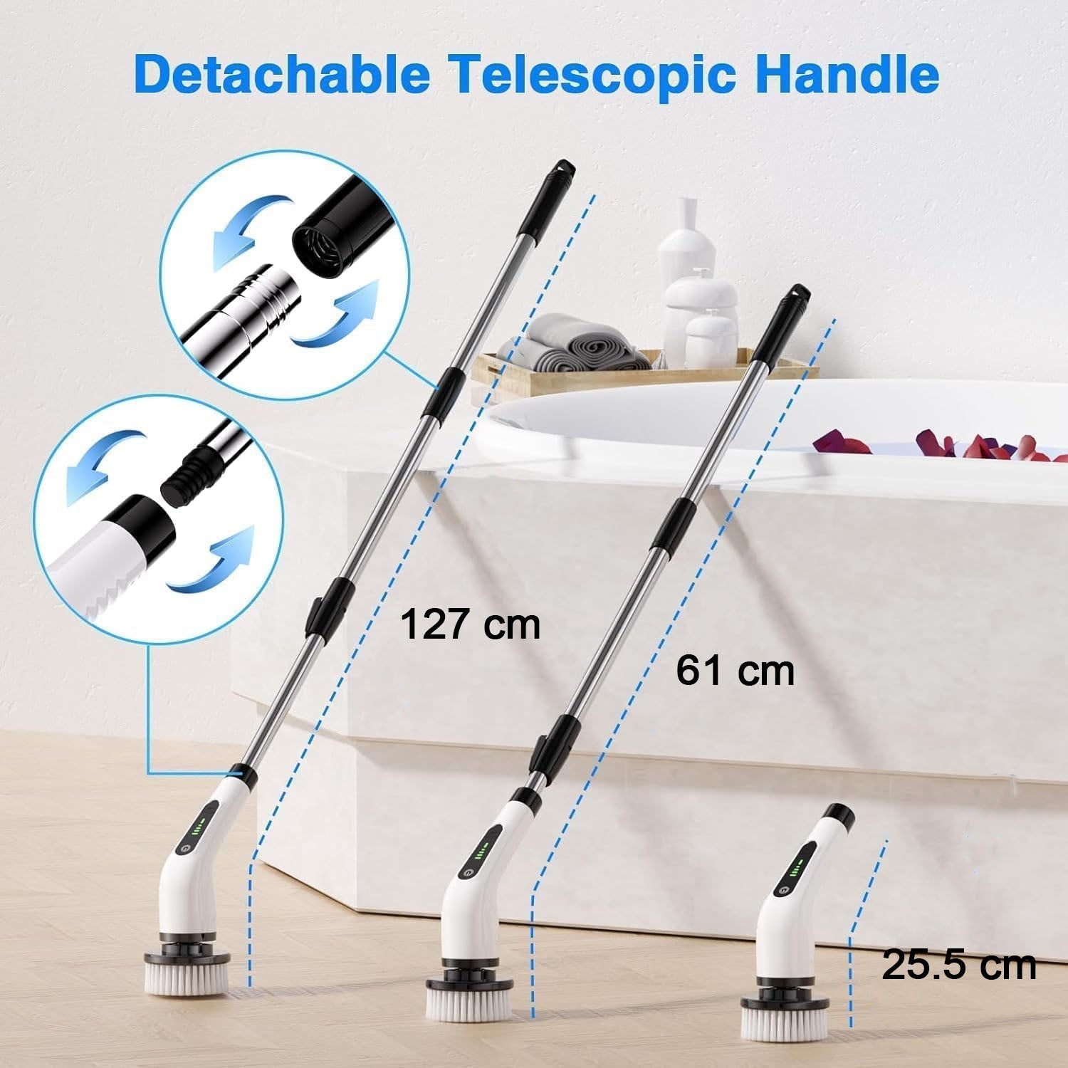 Kitchen and floor cleaning brush machine